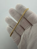 8 inch 3mm Franco bracelet in 14K yellow gold, 10.44g, view 5 - Ott Family Jewelry