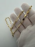 18 inch 5mm paperclip chain in 14K yellow gold, 21.9g, view 5 - Ott Family Jewelry