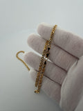 16" 14K Yellow Gold Tiger Eye Link 3.5mm 5.12g