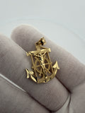 1.5" 14K Yellow Gold Mariner Cross/Crucifix 5.4mm Bail 3.5g