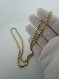 24" 14k Yellow Gold Rope 3.5mm 27.4g