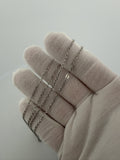 22" 14K White Gold Herme$ 2mm 4.82g