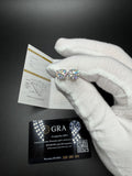 8mm Silver Moissanite Studs GRA Certified 2.0g