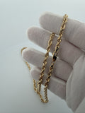 14K 6mm Handmade Solid Rope Chain