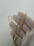 26" 14k Yellow Gold Rope Chain 3mm 7.6g