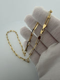 20" 14k Yellow Gold Paperclip 5mm 24.1g