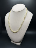 8mm Moissanite Cuban Chain, 12.6ctw D VVS1, GRA Certified, Gold Over 925 Silver, 20" (59.1g)