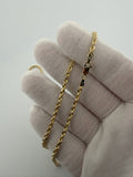 20" 14K Yellow Gold Rope Chain 3mm 15.5g