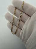 8" 14K Yellow Gold Rope 2.5mm 4.4g