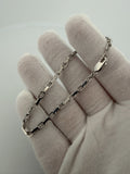 7.5" 14K White Gold Herme$ 3mm 7.6g