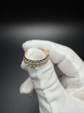 Size 10 Gold over Silver 1.75ctw VS/VVS Lab Diamond 2 Row Ring 6mm 4.3g