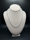 20" Silver 15ctw Moissanite Tennis Chain 3mm 25.0g