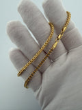 22" 14k Yellow Gold Foxtail Franco 3mm 10.8g