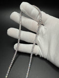 20 inch 3.4mm 16.5ctw VS/VVS lab diamond tennis chain in sterling silver, 31g, view 5 - Ott Family Jewelry