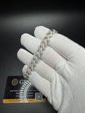 7" 10mm silver moissanite Cuban bracelet, 6ctw D VVS1, 33.2g – Ott Family Jewelry (5)