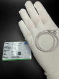 17" 14K White Gold 5.17ctw E-F VS Lab Diamond Tennis EGL Certified – 2mm – 9.69g