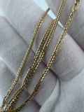 16" 14K Yellow Gold Foxtail Franco Chain 2mm 4.2g