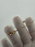 5.5-6.25" 14K Yellow Gold Box Link Baby ID Bracelet 5mm 2.0g