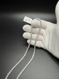 18" Silver 4mm 32.0ctw Moissanite Tennis Chain 23.0g