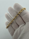 8" 14K Yellow Gold Rope 5mm 5.3g