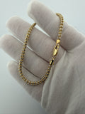 8" 14K Yellow Gold Ice Chain Bracelet 3.5mm 7.06g