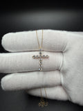 18" 14k Yellow Gold Chain & 1" 1ctw VS/VVS Lab Diamond Cross 1.5g