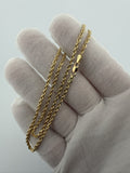 16" 14K Yellow Gold Rope Chain 2.5mm 7.53g