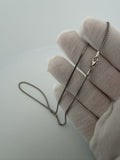 16" 14K White Gold Franco Chain 1.5mm 4.9g