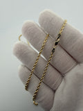 22" 14K Yellow Gold Rope Chain 2.5mm 10.81g