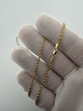 26" 10k Yellow Gold Rope 2.5mm 8.2g