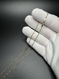 18" 14K Yellow Gold Two-Tone Serpentine 1.5mm 2.1g