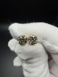14k Yellow Gold 2ctw Champagne VS/VVS Lab Diamond Studs Screwback 1.1g