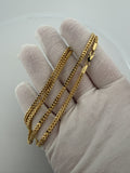 20" 14K Yellow Gold Foxtail Franco 3mm 9.11g
