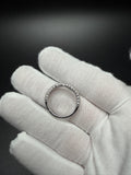 Size 10 Silver 2.1ctw VS/VVS 3 Row Lab Diamond Half Eternity Band 6mm 3.6g