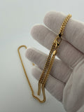 22" 14K Yellow Gold Foxtail Franco 3mm 14.1g