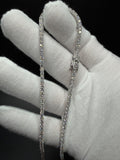 18" Silver 11ctw VS/VVS Lab Diamond Tennis Chain 3mm 21.1g