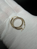 25mm x 2mm 14K Yellow Gold Hoops 1.6g