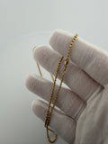 24" 14K Yellow Gold Diamond Cut Moon Bead 2mm 7.2g