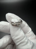 Size 7 Silver Link Style Ring – 1/2ctw VS/VVS Lab Diamond 3.1g