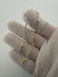 7 inch 3mm paperclip bracelet in 14K yellow gold, 1.12g, view 5 - Ott Family Jewelry