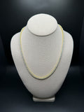 20" Gold over Silver 38ctw Moissanite Tennis Chain 4mm 31.5g