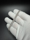 8" Silver 6.5ctw VS/VVS Lab Diamond Cuban Link 8mm 21g