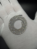 20" 14k White Gold 10.5ctw VS/VVS Lab Diamond Tennis Chain 2.3mm 15.4g