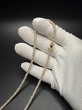 22" Gold over Silver 18ctw VS/VVS Lab Diamond Tennis Chain 3.5mm 33.1g