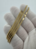 20" 14k Yellow Gold Cuban 2.5mm 10.34g
