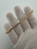 8" 14K Yellow Gold Rounded Box 3.5mm 5.8g