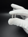 15mm Silver 1ctw VS/VVS Lab Diamond Inside Out Huggies 2.4g
