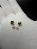 8mm 14k Yellow Gold Ball Studs 0.8g