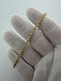 8" 10K Yellow Gold Rope Bracelet 3mm 5.63g