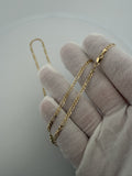 22 inch 2.5mm Figaro chain in 14K yellow gold, 4.7g, view 5 - Ott Family Jewelry